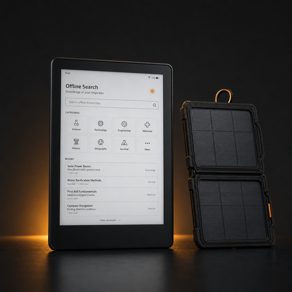 The Ark — Freedom Server e-ink reader with solar charger